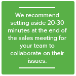 time for sales meeting