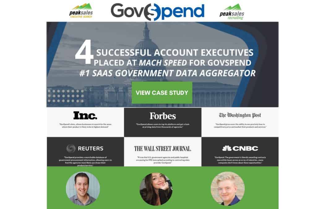 4 Successful Account Executives Placed at Match speed For GOVSPEND