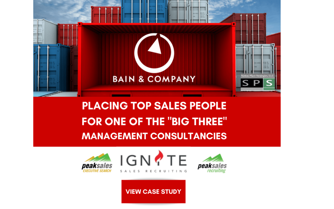 Placing Top Sales People For One “Big Three” Management Consultancies