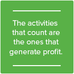activity activities count matter generate generates profit profits revenue
